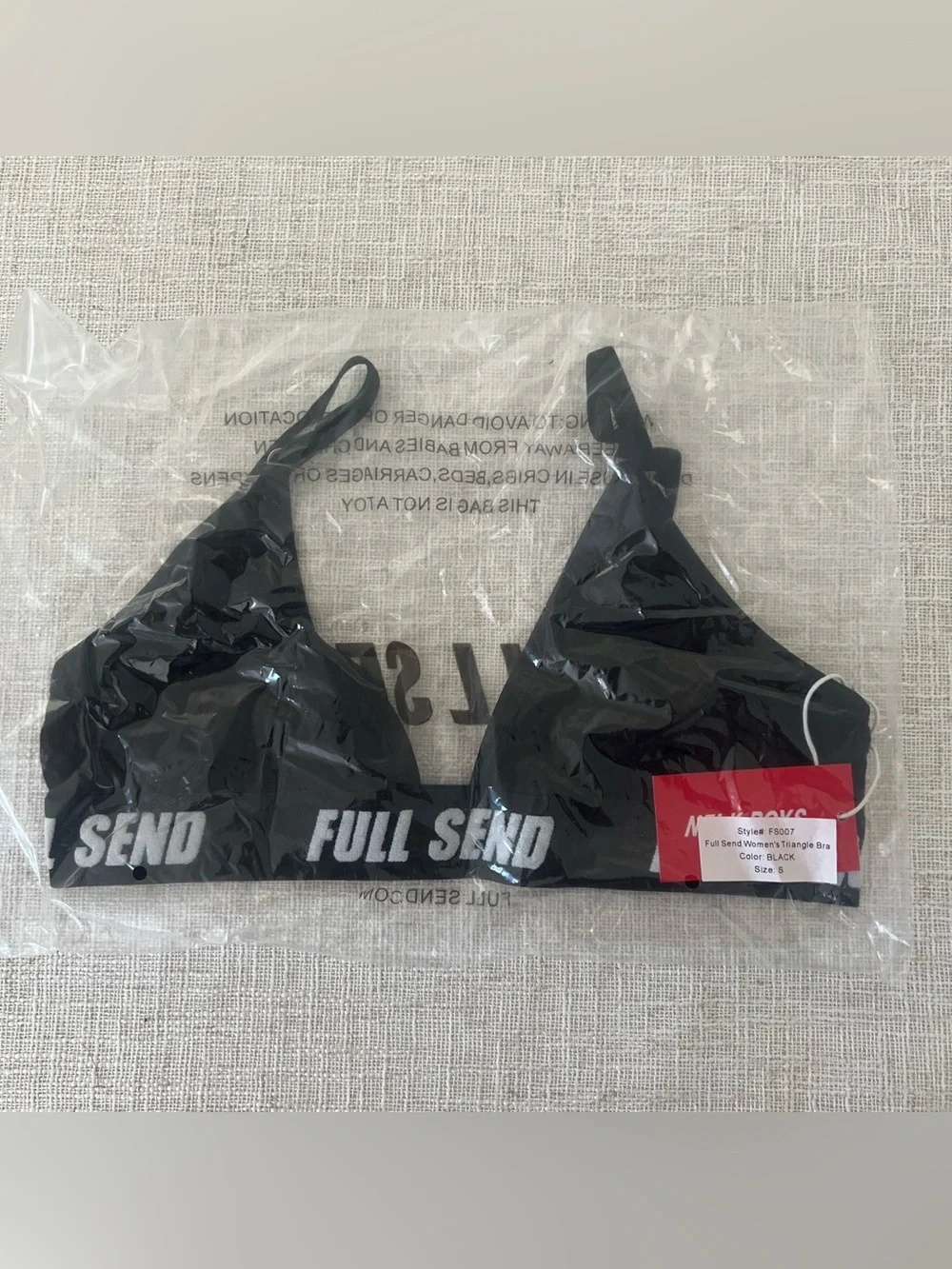 Full Send Black Bralette - Seamless Triangle Sleep & Lounge Bra